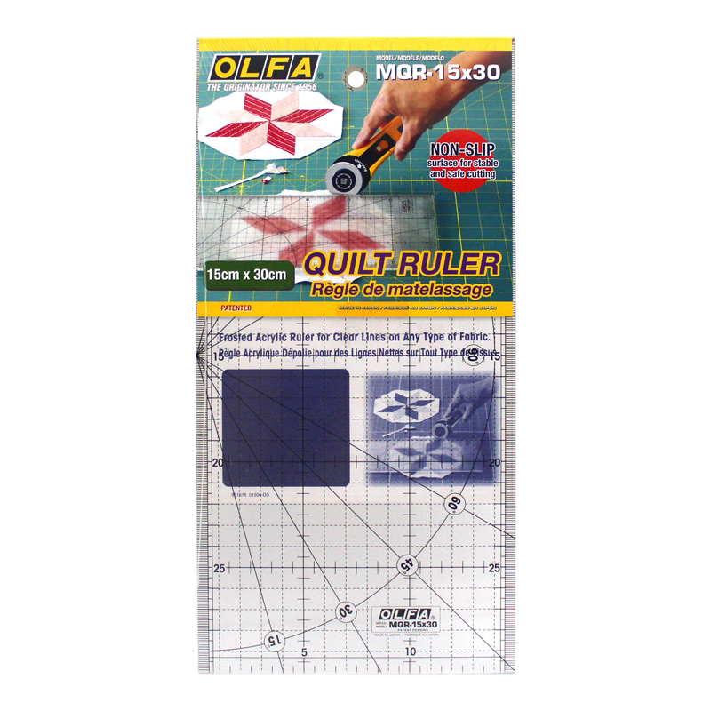 Japan imported OLFA machine stitched patchwork ruler inch feet 15*30 non-slip abrasive
