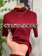 Anchor red half turtleneck five-quarter sleeve inner T-shirt for women 2025 new autumn fashion versatile slimming solid color top