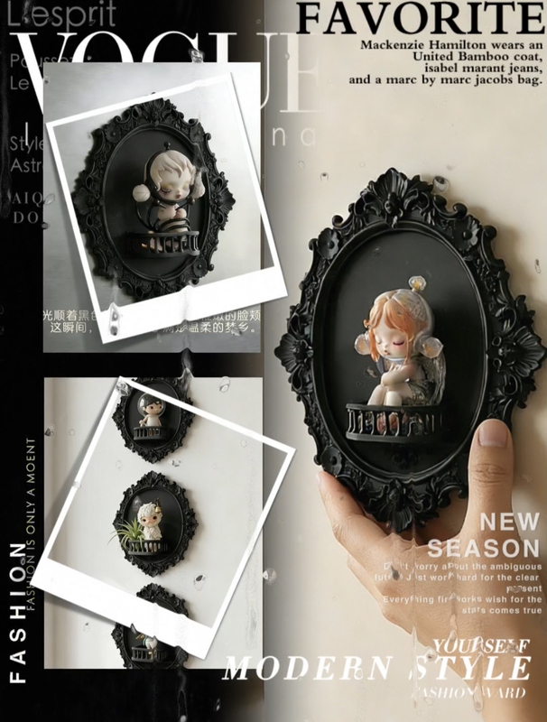 Blind Box Photo Frame 2 Storage Display Decorative Photo Frame Base Magnetic Back Panel Picture Frame Baroque Creative Vintage Wall Decoration Blind Box Photo Frame 2 Storage Display Decorative Photo Frame Base Magnetic Back Panel Picture Frame Baroque Creative Vintage Wall Decoration