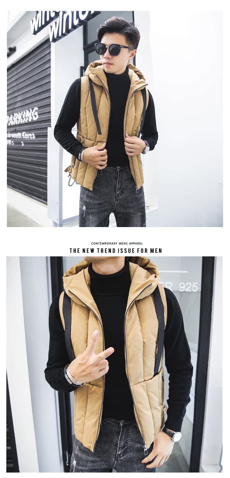 Mùa thu và mùa đông mới Hàn Quốc nam mỏng manh áo vest cotton thanh niên sinh viên giản dị bánh mì vest vest shop đồ nam đẹp