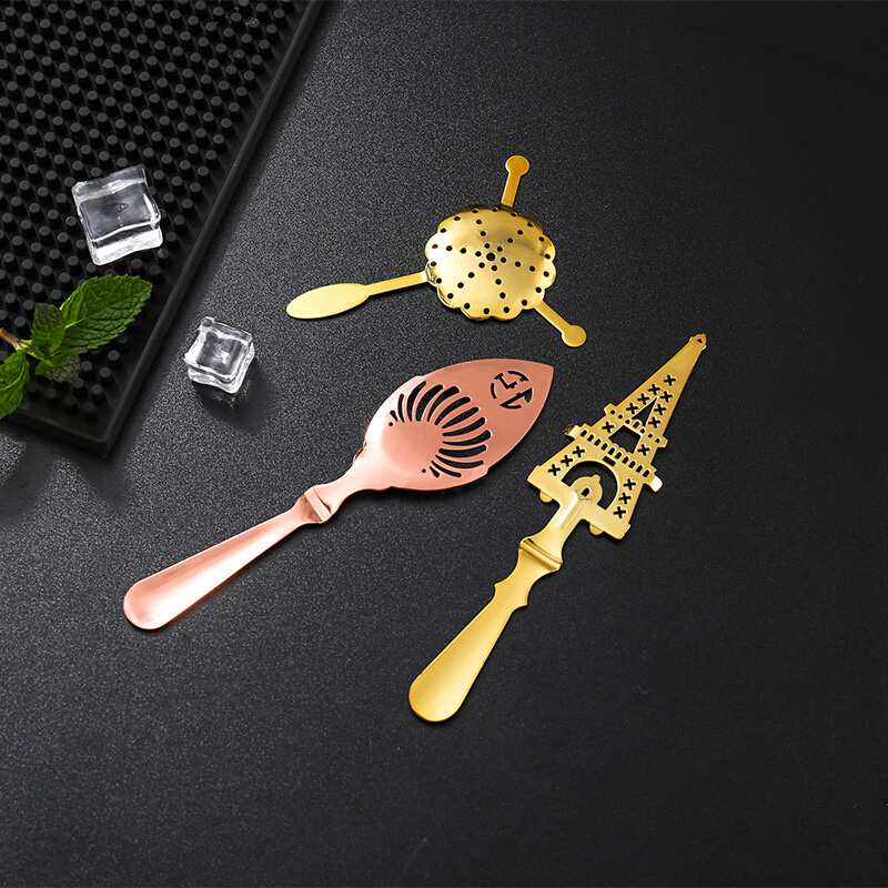 Bar 304 stainless steel absinthe spoon Bar absinthe spoon Sugar cube colander Household filter Creative absinthe spoon