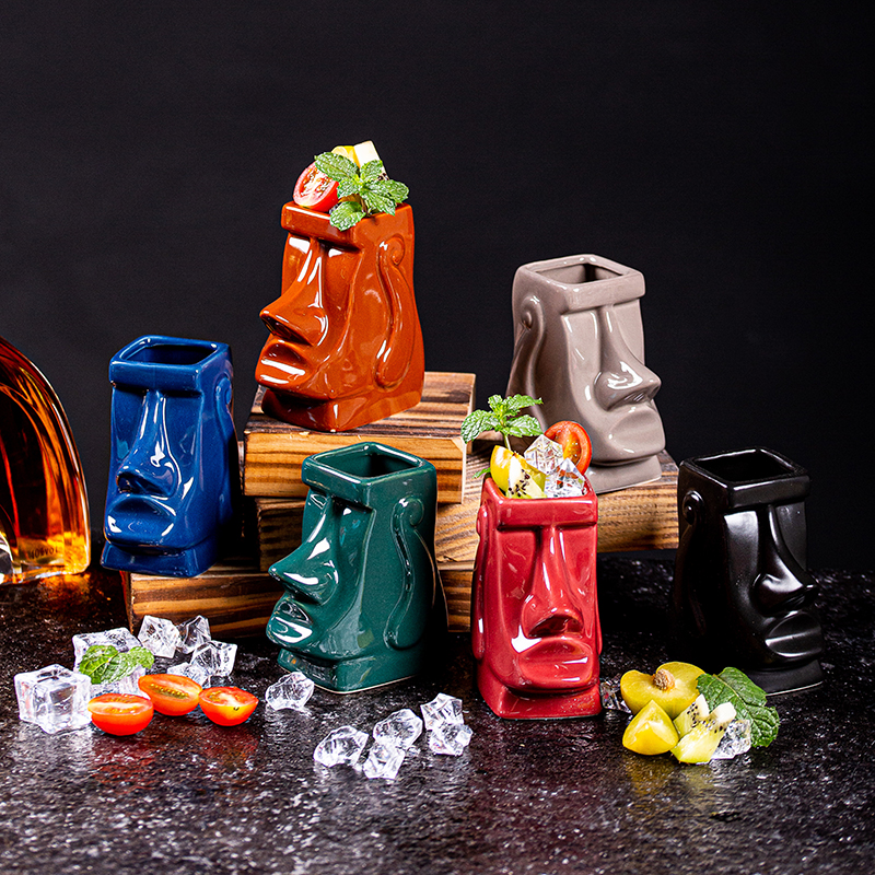 Foreign trade Ceramic TIKI Cup American Hawaii Beach Beach Cocktails Tiki Cup Creative Little Giants Cup