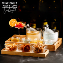 Atmospheric fruit wine glass tipsy cocktail glass combination set glass hat cup wine set Japanese sake pot