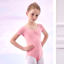 Dance clothes children womens summer short-sleeved uniforms girls Chinese dance ballet clothes childrens dancing gymnastics clothes