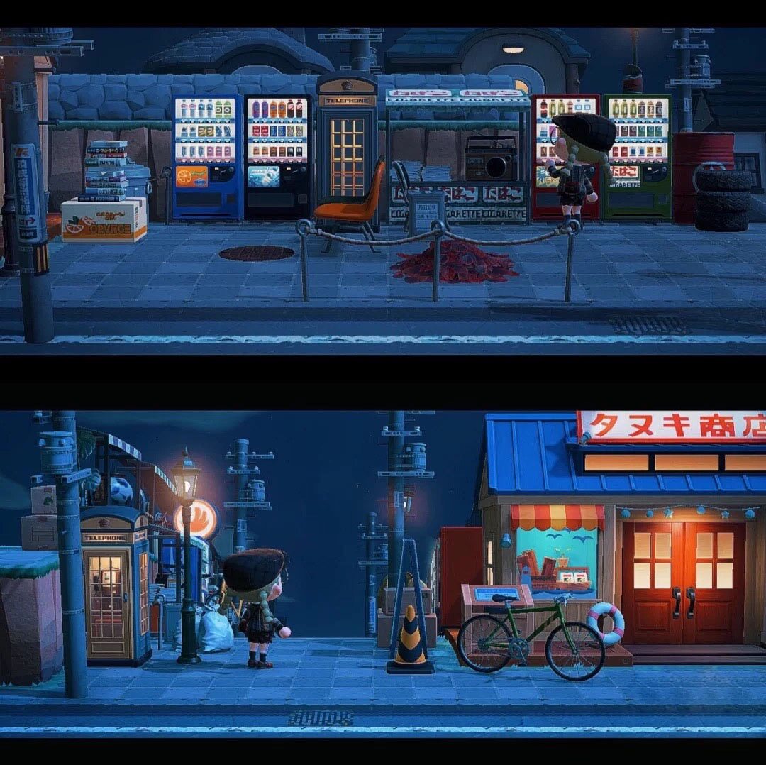 動物森友會動森日式街道商業街和風復古家具套裝島嶼規劃設計 露天拍賣