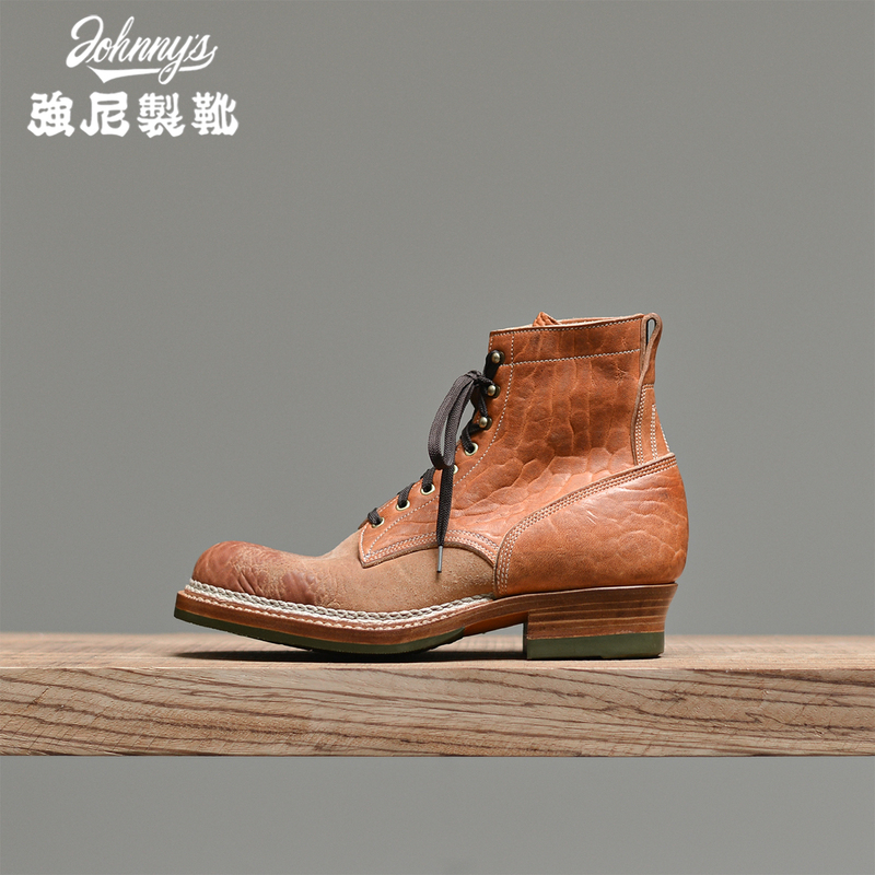 Johnny's Boots American-Style Split Leather Lumberjack Boots, High-End Handmade Norwegian 8-Stitch High-Top Work Boots for Men