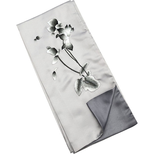 Suzhou Embroidery Plum Blossom Silk Scarf Long Silk Scarf for Women Chinese Characteristic Handicraft Gift