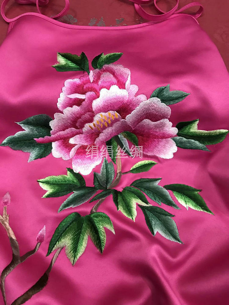 Tô Châu thêu lụa lụa thêu tay tạp dề phụ nữ retro cổ điển đặc trưng thủ công nước ngoài quà tặng áo ngủ