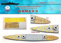 Dock 700048 1 700 Italian Navy battleship Rome wooden deck with trumpeter 05777