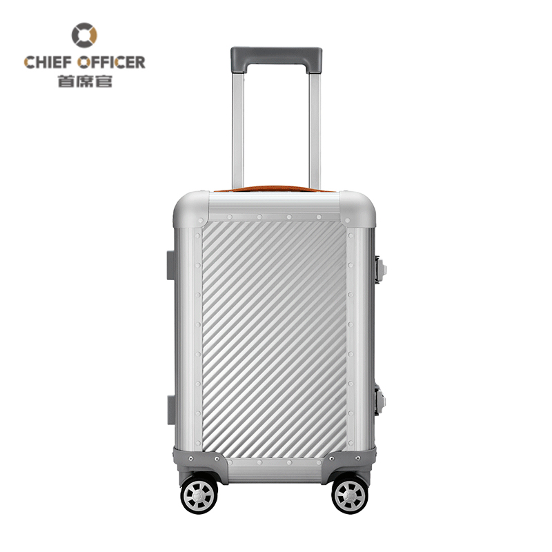 Chief officer aluminum-magnesium alloy suitcase for men and women 20 aluminum frame universal wheel trolley case 26 inch boarding small travel case