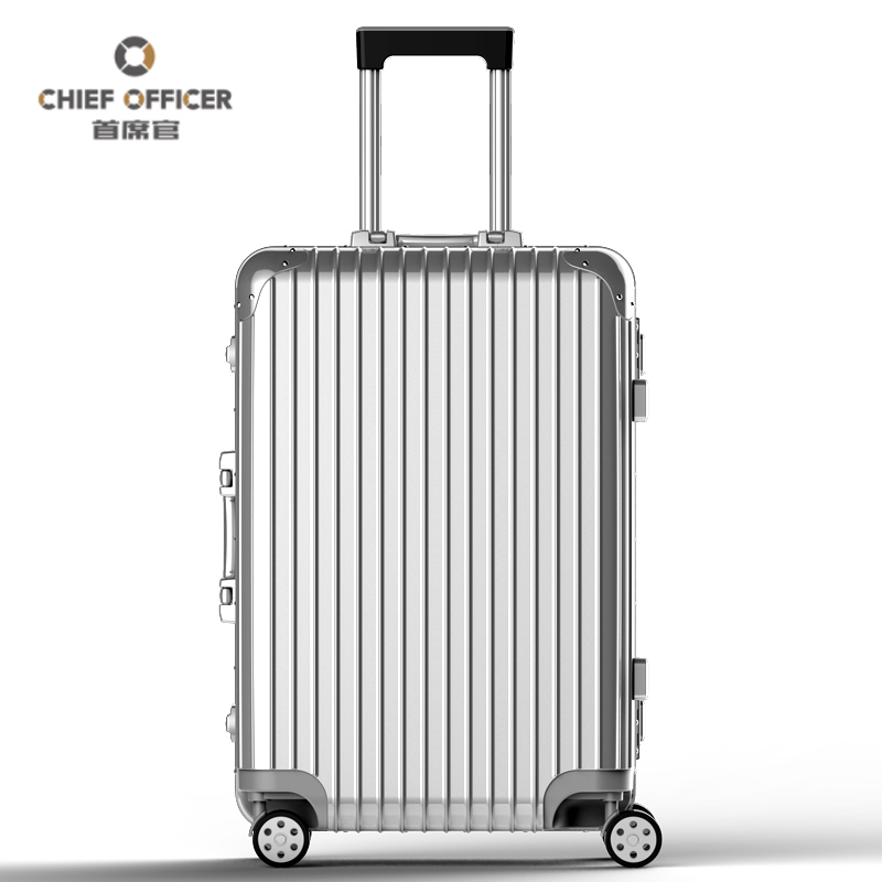 Chief Officer Aluminum Frame Pull Rod Case Bag Universal Wheel Suitcase Suitcase boarding 20 inch 22 inch 26 inch male and female tide-Taobao