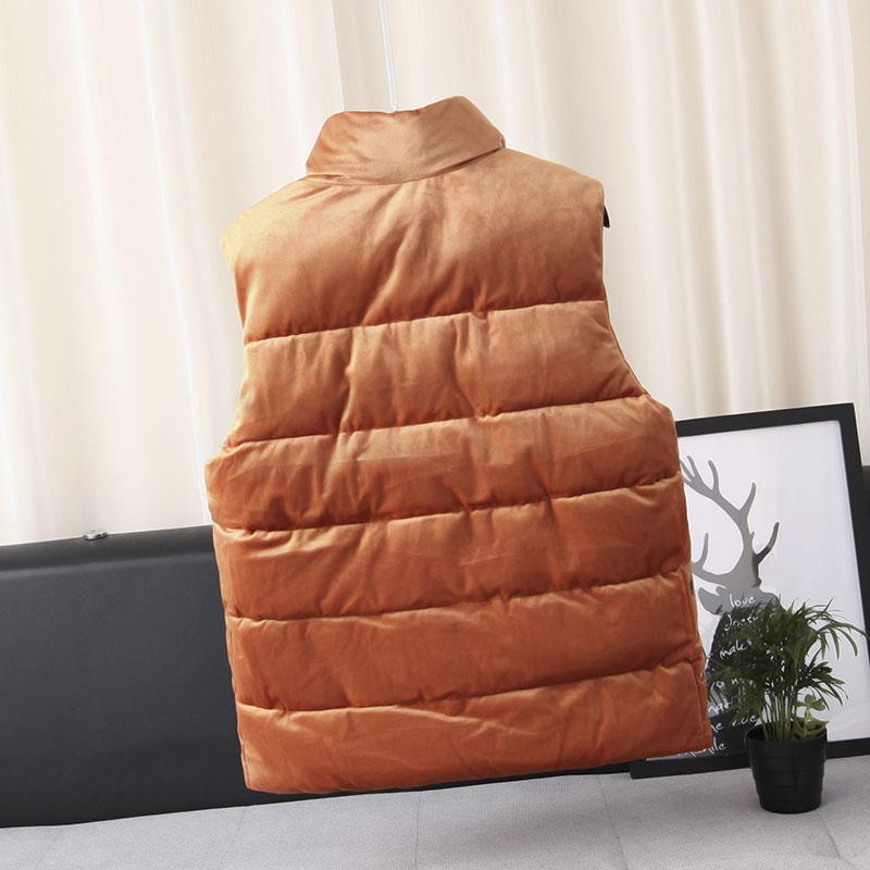 2018 thu đông mới 200 cân béo MM size lớn nữ nhung nhung vàng vest vest ngắn vest vest áo blazer nữ