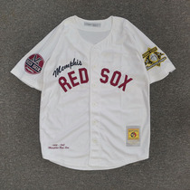 American baseball suit Red Sox short sleeve street dance hiphop hip-hop big code jersey The long-in-the-ball clothes men and women