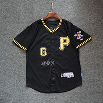 European and American Street hiphop hip hop hop oversize size cardigan breathable baseball suit short sleeves T men and women