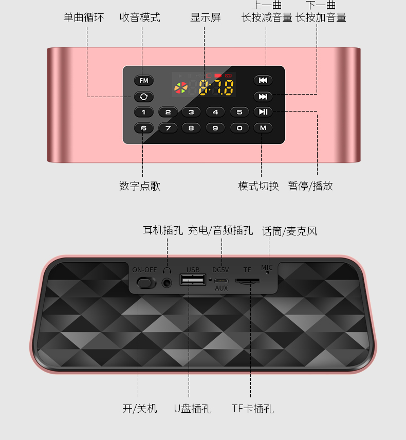 máy nghe nhạc cao cấp Không dây âm thanh Bluetooth thậm chí điện thoại di động mini bộ khuếch đại nhạc máy nghe nhạc u đĩa di động loa nhỏ loa siêu trầm đài phát thanh cũ một loa đôi âm lượng lớn walkman - Máy nghe nhạc mp3 máy nghe nhạc sony