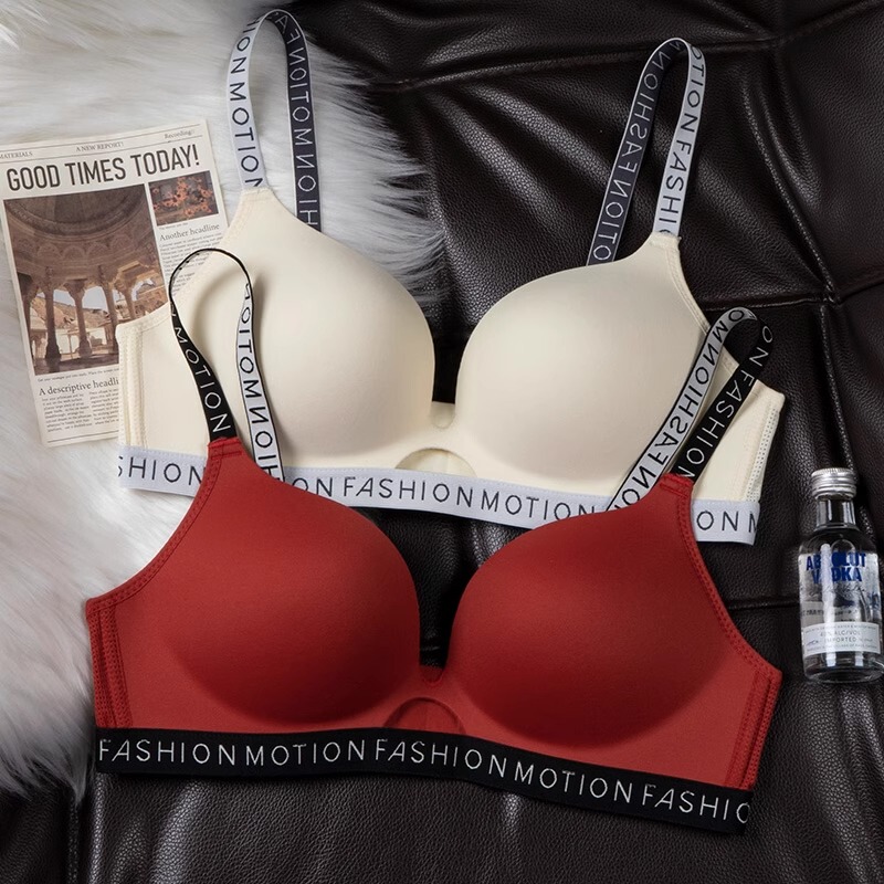 Victoria Minoolin Zodiac Year Small Bust Push-Up Red Lingerie Women's Wedding Bride Bra Set