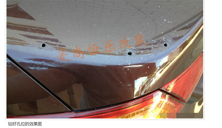 Vật liệu ABS 15-17 Ford Fu Ruisi đuôi xe sửa đổi cánh lướt gió cố định đặc biệt lỗ ba chân cánh gió xe ô tô