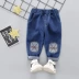 Quần jeans bé trai 2019 xuân hè mới phiên bản Hàn Quốc của quần trẻ em mùa xuân quần bé sơ sinh mỏng phần thủy triều - Quần jean váy trẻ em 10 tuổi Quần jean