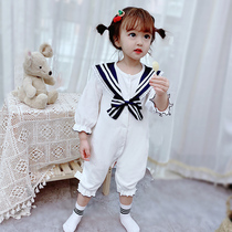 66 princess with the same 2020 spring new baby one-piece online red college style small fresh hayi climbing suit