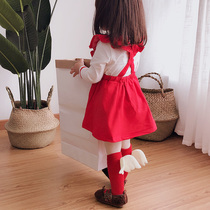66 princess with the same 2019 new spring and autumn children pile socks Korean creative girls solid color wings socks