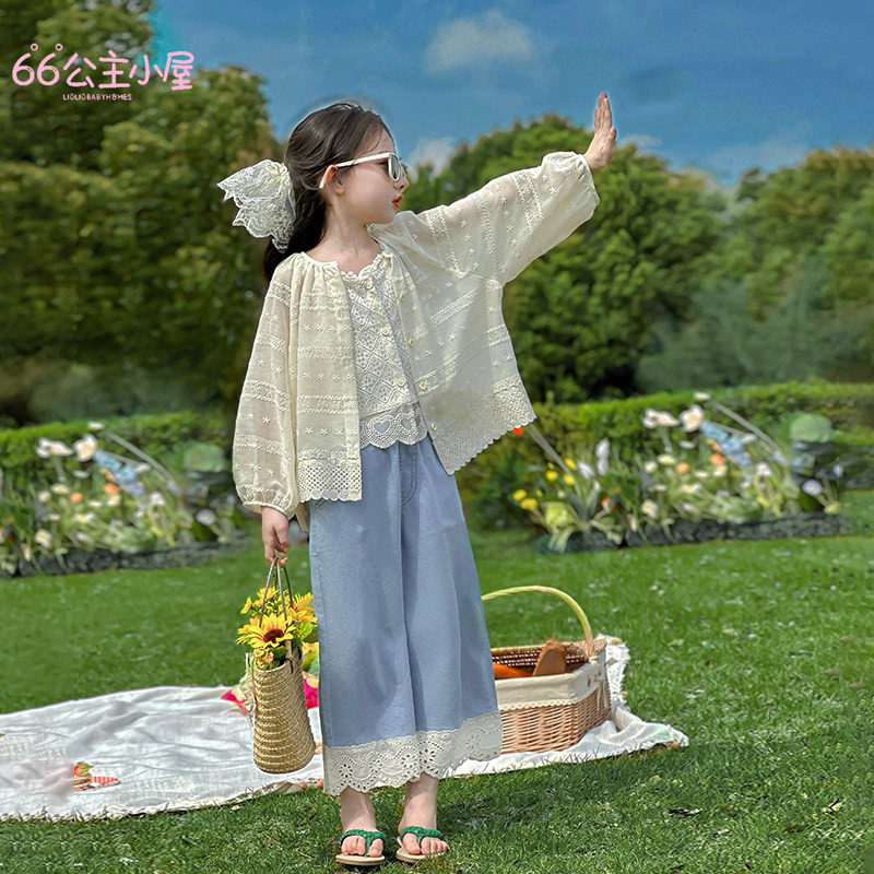 66 Princess Children's Clothing Girls' Summer Sun Protection Clothing 2026 New Sun Protection Clothing Hollow Top Children's Cardigan Thin Jacket 66 Princess Children's Clothing Girls' Summer Sun Protection Clothing 2026 New Sun Protection Clothing Hollow Top Children's Cardigan Thin Jacket