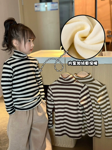 Демисезонный утепленный свитер для принцессы, термобелье, детский трикотажный пуховик, в западном стиле