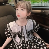 Шифоновое платье для принцессы, детская юбка, летняя летняя одежда, детская одежда, цветочный принт, коллекция 2022, в западном стиле