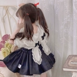 Наряд маленькой принцессы, платье, детская мини-юбка, летняя юбка, летняя одежда, детская одежда, короткий рукав, в западном стиле