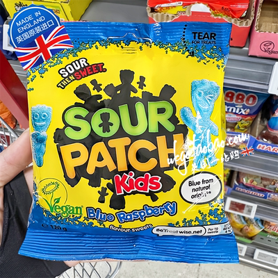 British Sour Patch Kid Fruit Sweets Mixed Fruit Flavored Gummy Candy 120g in stock