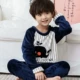 Pyjama Boy Teen 12-18 tuổi Học sinh trung học cơ sở Mùa đông 15 Flannel Big Boy 13 Dịch vụ tại nhà dày đồ lót nam