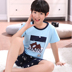 Mens giữa và trẻ em cũ thiết lập 12-15 mùa hè ngắn tay bông bộ con trai Pyjama 13-15 tuổi junior học sinh trung học bông. 