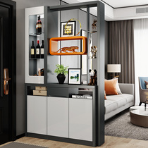 Simple modern entrance to the mystery locker broken wine cabinet luxury living room locker screen wind-washed double-sided single shoe cabinet