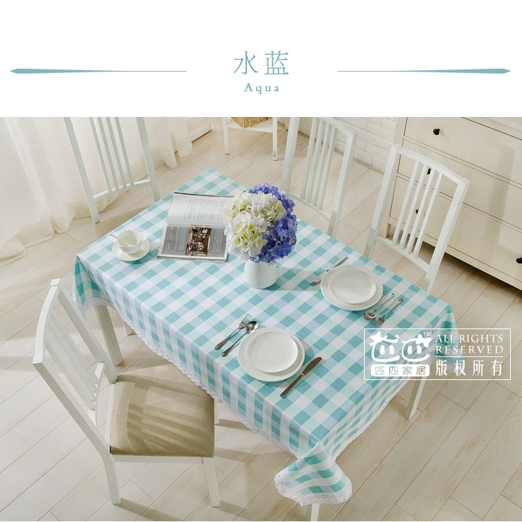 Cotton đôi sợi dọc đôi vĩ độ đơn giản Hàn Quốc kẻ sọc nhỏ tươi ren vải vải bàn cà phê vải bìa tùy chỉnh khăn trải