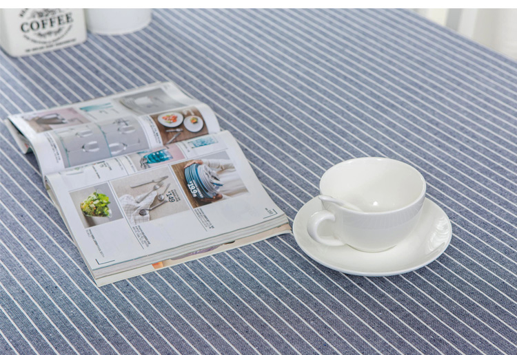 Không in kiểu Nhật sọc đơn giản cotton tốt và vải lanh đơn giản hiện đại vải vải bàn cà phê khăn trải bàn TV quầy vải khăn trải bàn vải bố