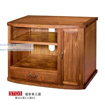 Jazz rack home theater audio-visual single three-layer solid wood TV cabinet audio-visual cabinet (freight to pay)