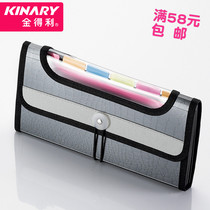 KINARY DC4021 CHECK metallic color 13 grid bill storage bag small organ bag