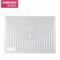 Kingdeli W209 button bag FB330FB335 snap bag A4 office document bag Plaid bag Transparent information bag