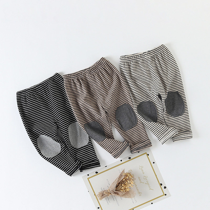 Baby big PP pants spring and autumn dress male and female baby plus stripes striped pants supermeg cute outer trousers