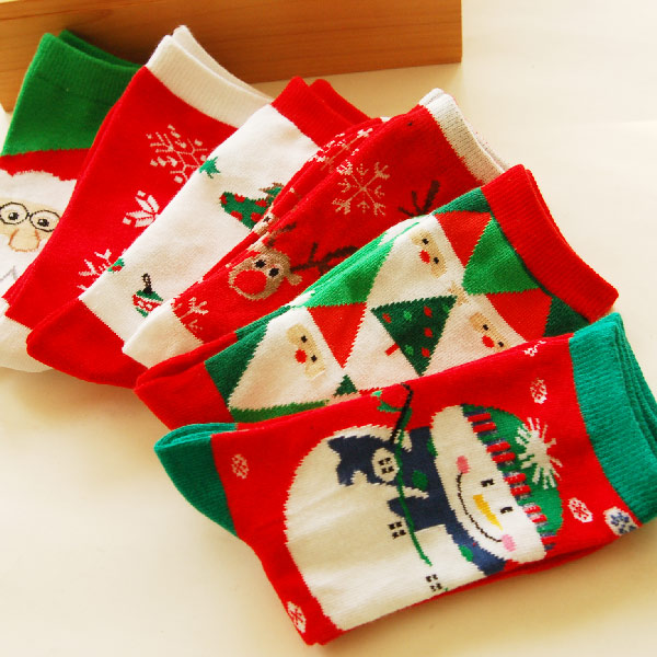 10 đôi phim hoạt hình dễ thương Santa Claus vớ cha mẹ trẻ em dày lên terry ấm vớ nữ vớ trong ống tất nam cổ ngắn