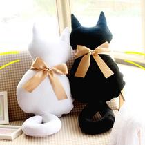 Joyful Song of 2 Shinoshino Prince Moon with the Back Movie Kitty Pillow Black Cat Paparazzi Wool Suede Toy Kitty Doll
