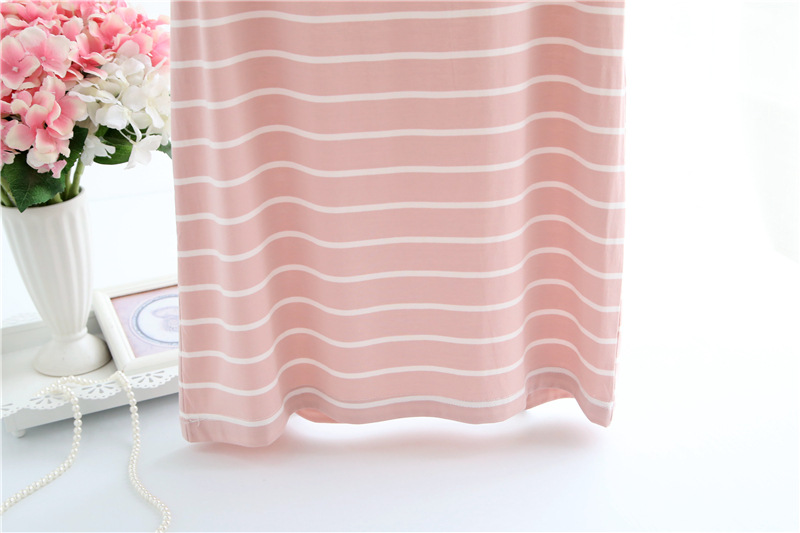 Mùa hè cotton modal đai ngực pad váy ngủ đồ ngủ ngắn tay áo ngực miễn phí phần mỏng lỏng kích thước lớn nhà váy nữ váy đầm dễ thương