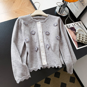 Chao level recommendation! new autumn clothing high-end korean style early autumn wear thin sweater knitted cardigan jacket for women