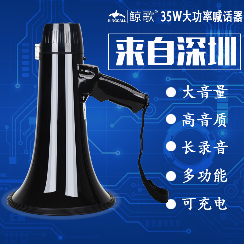 Whale Song Sd-19S High-Power Megaphone Loudspeaker with High Volume, Recording, Loud Public Address Speaker, Bluetooth