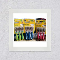 American Gerber Garbo eat short handle fork nuk baby boy non-slip easy to hold stainless steel spoon tableware