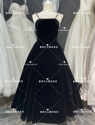 Ретро бархатное свадебное платье для влюбленных, реквизит для фотографии, французский ретро стиль