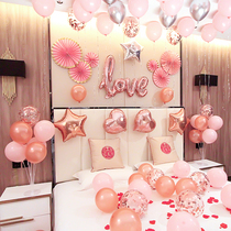 Bedroom balloon engagement wedding room decoration set ins style European wedding supplies simple atmosphere