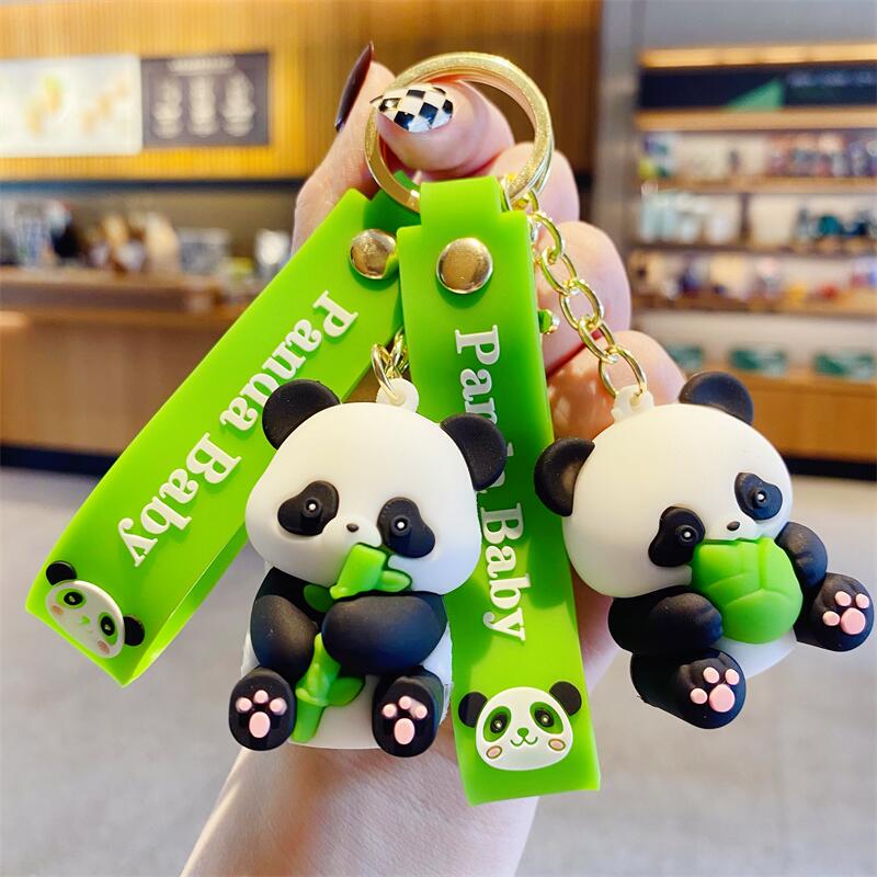 Cartoon Cute Red Panda Keychain Doll Key Chain Pendant Couple Car Key Backpack Decoration Creative Gift