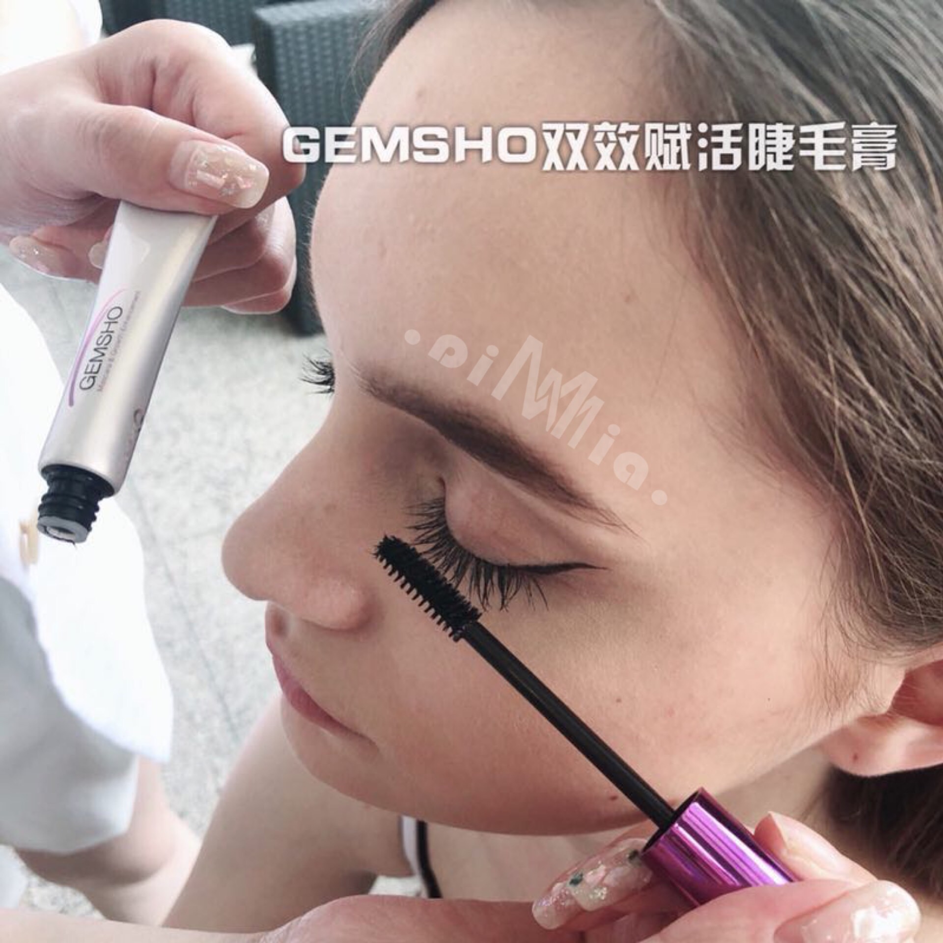 MỸ GEMSHO mascara lông mi tăng trưởng lỏng dày lông mày quăn không thấm nước dài mascara maybelline hyper curl