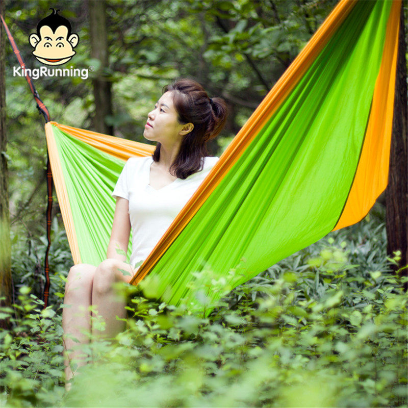 Outdoor Double Hammock Bed 270 * 140 Park Adult Parachute single Anti-side turning on the student sleeping room Sleeping Room Hanging Chair