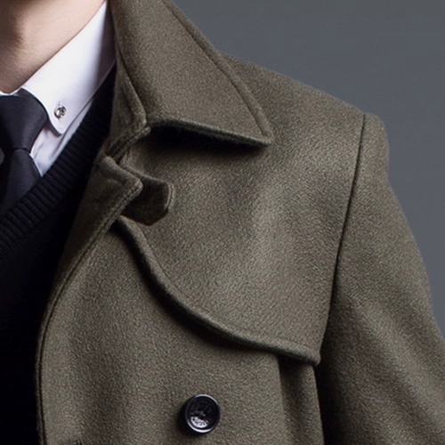 Демисезонное шерстяное пальто, демисезонная длинная куртка, в корейском стиле